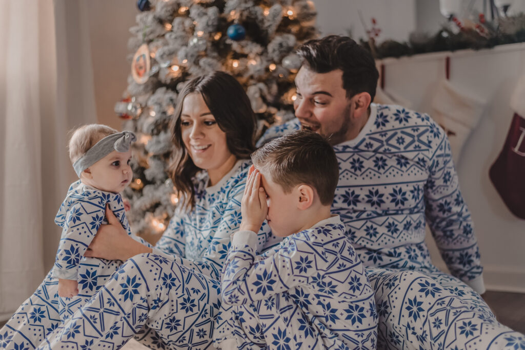 family tradition matching jammies